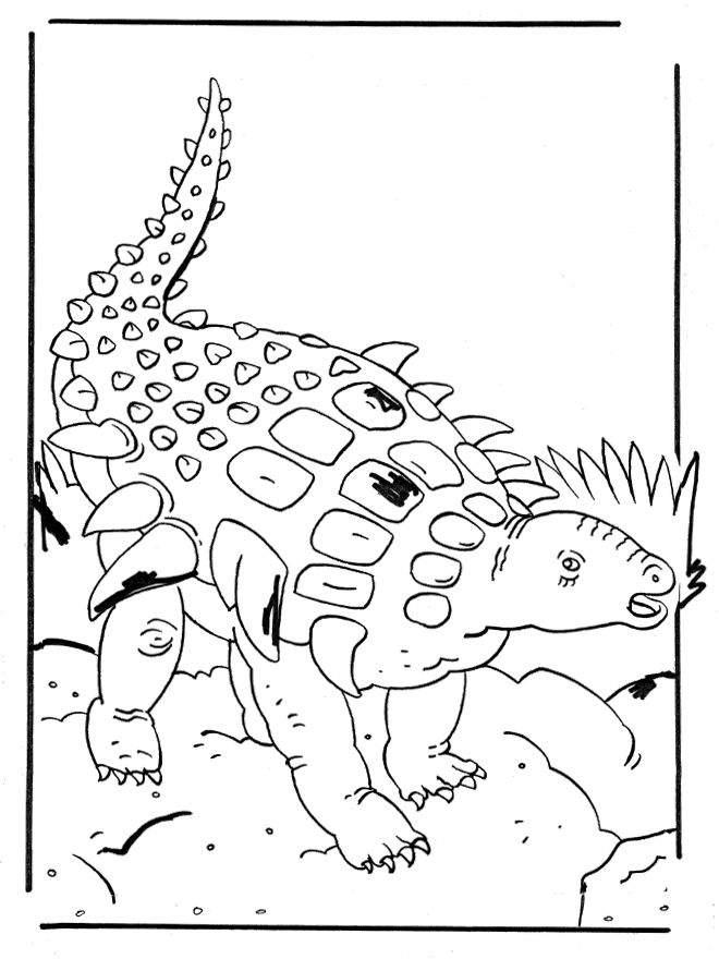 Edmontonia - Malvorlagen Drachen und Dinisaurier