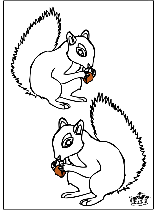 Eichhörnchen 4 - Malvorlagen Nagetiere