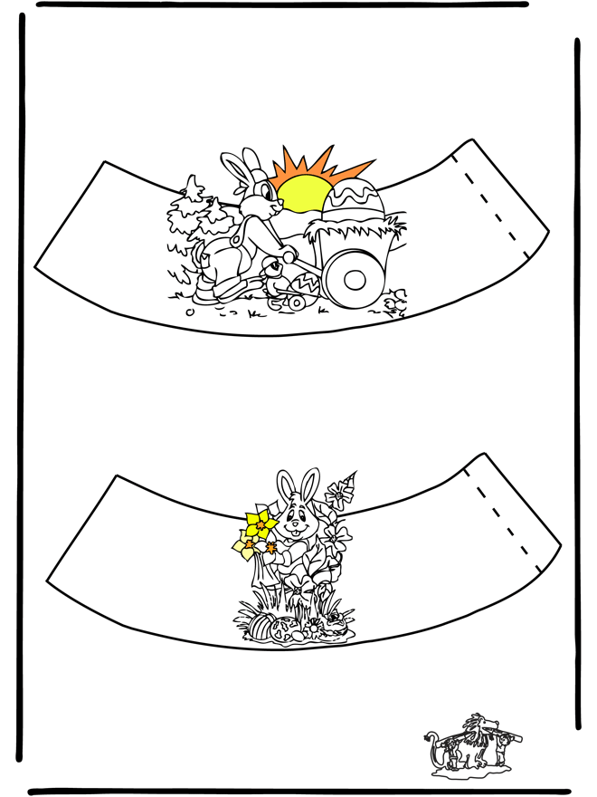 Eierbecher Ostern - Basteln Modellbogen