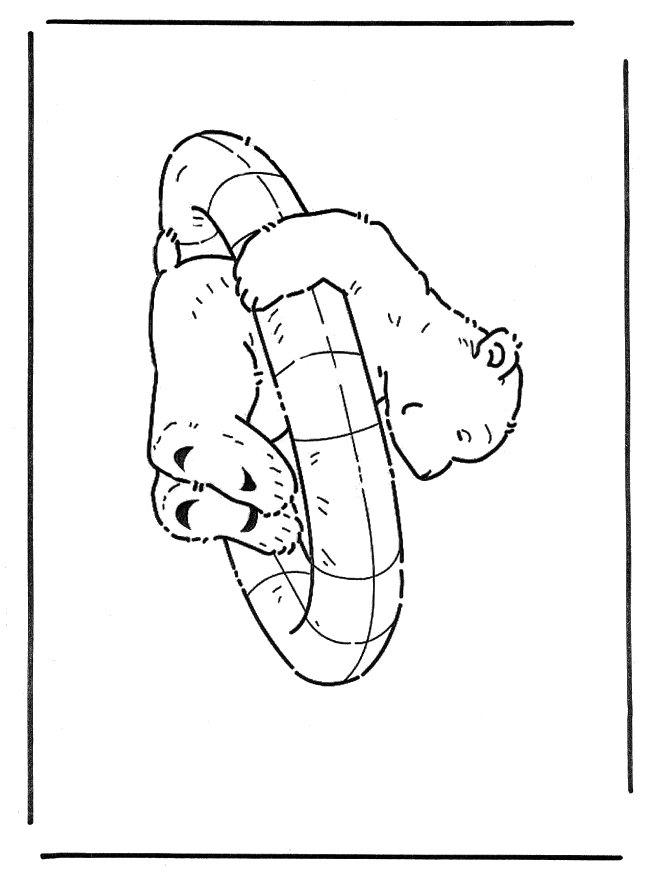 Eisbär - Malvorlage Lars das Eisbärchen