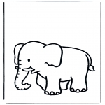 Ausmalbilder Tiere - Elefant 3