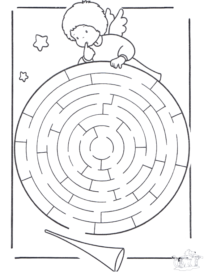 Engelchen Labyrinth - Basteln Labyrinth