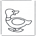 Ausmalbilder für Kinder - Entchen