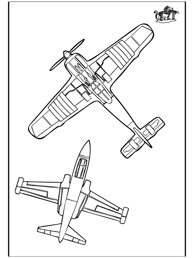 Flugzeug 3 - Malvorlagen Flugzeuge
