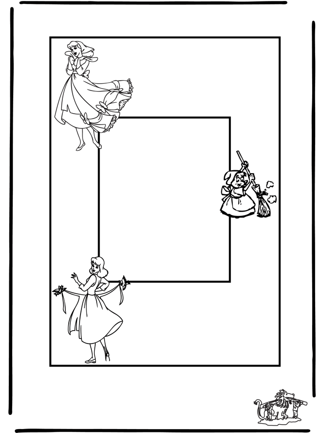 Fotobilderrahmen Aschenputtel - Basteln Modellbogen