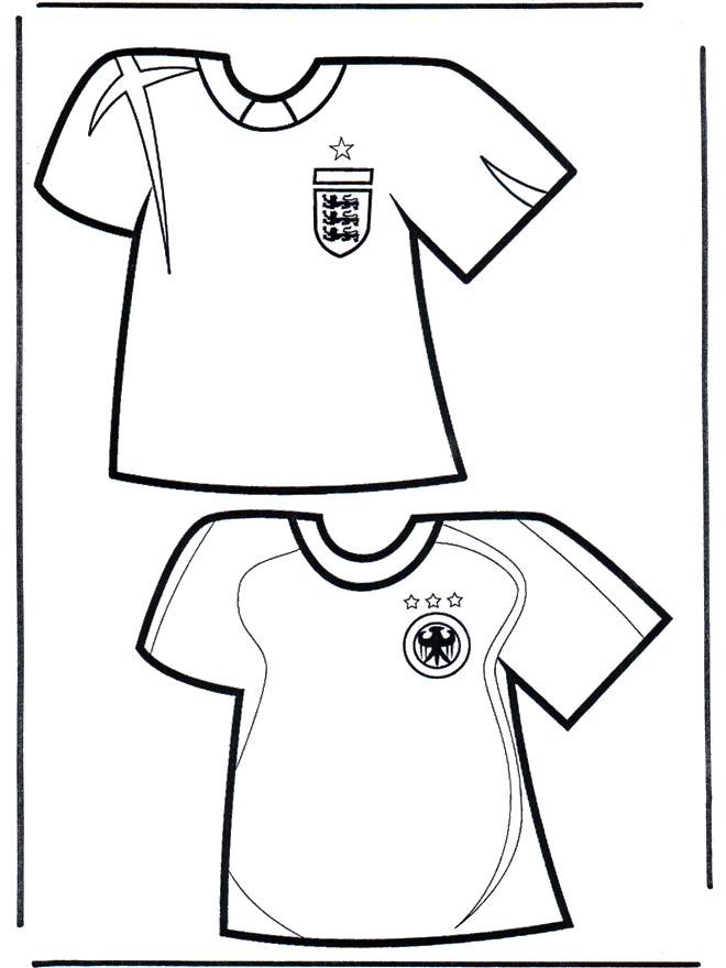 Fussball T-shirt 2 - Malvorlagen Fußball