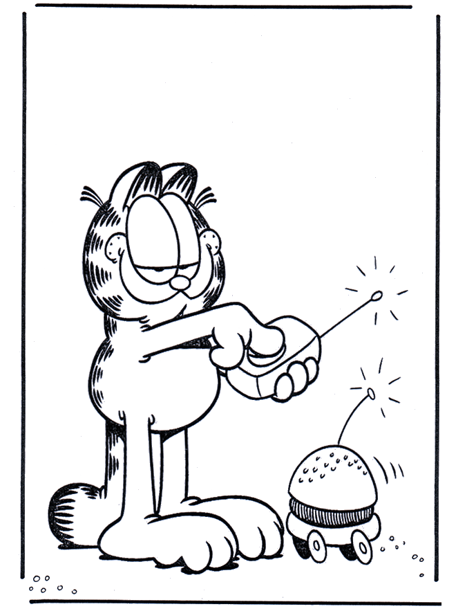 Garfield 1 - Malvorlagen Garfield