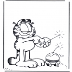 Ausmalbilder Comicfigure - Garfield 1