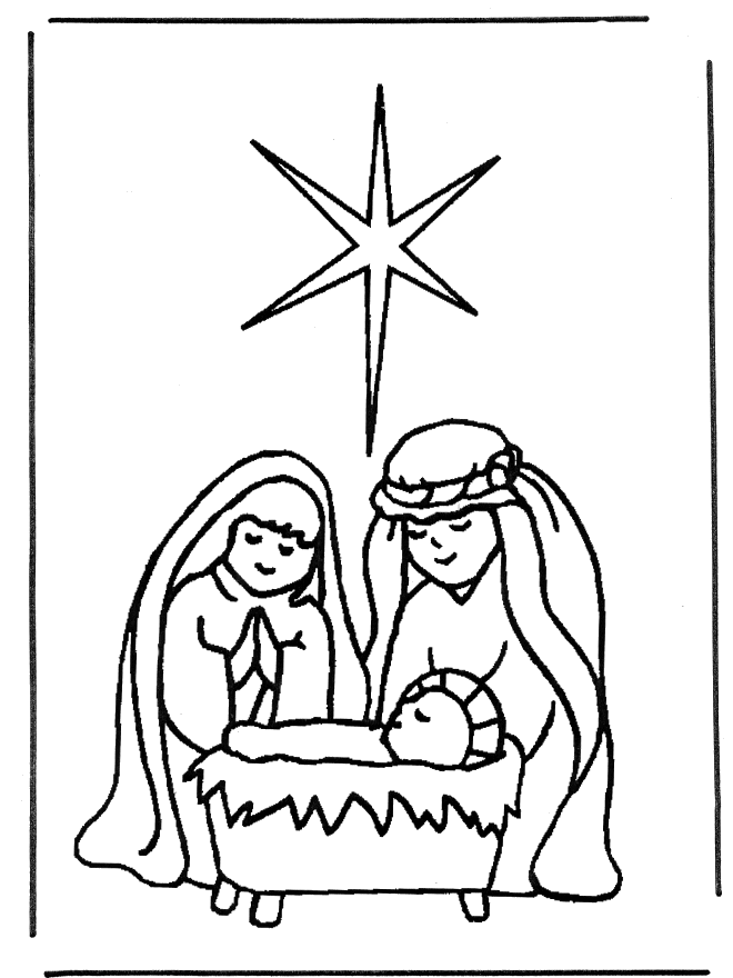 Geburt Jesus 1 - Weihnachten Malvorlagen