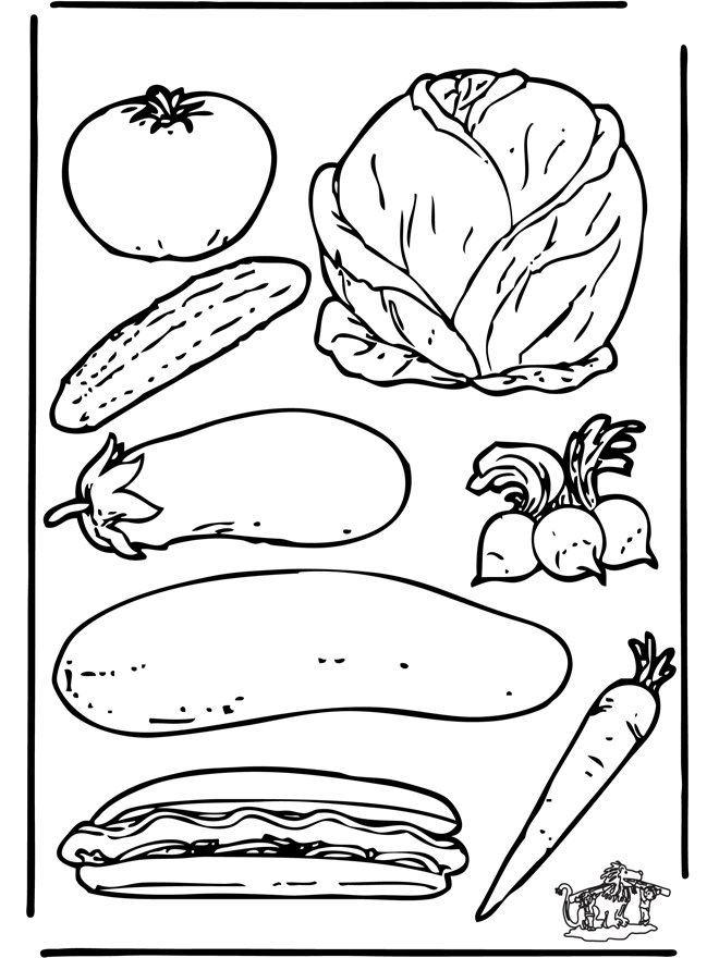 Gemüse 2 - Ausmalbilder Gemüse und Obst