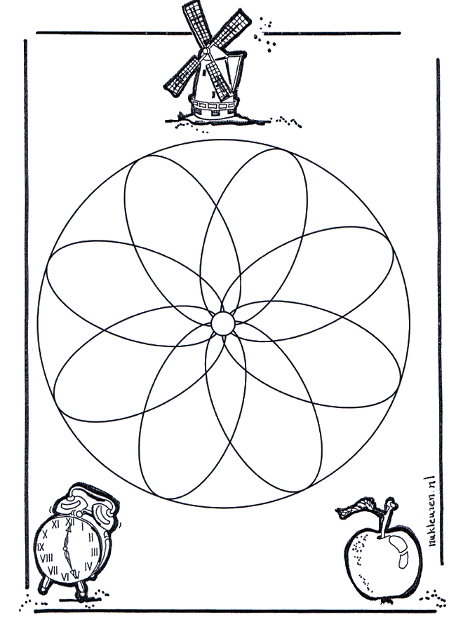 Geomandala 1 - Ausmalbilder Geomandalas