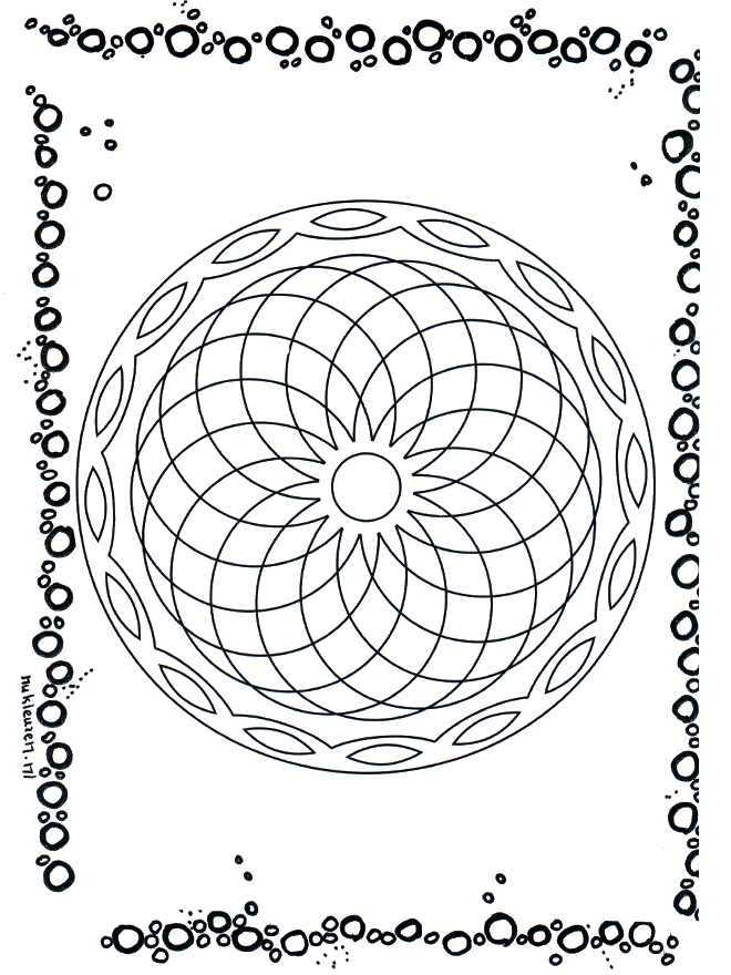 Geomandala 5 - Ausmalbilder Geomandalas