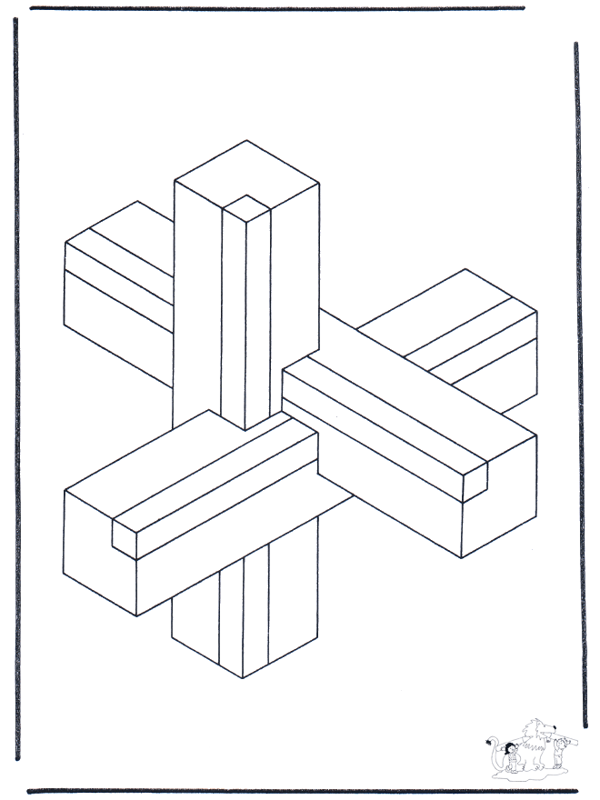 Geometrische Formen 1 - Kunst Ausmalbilder