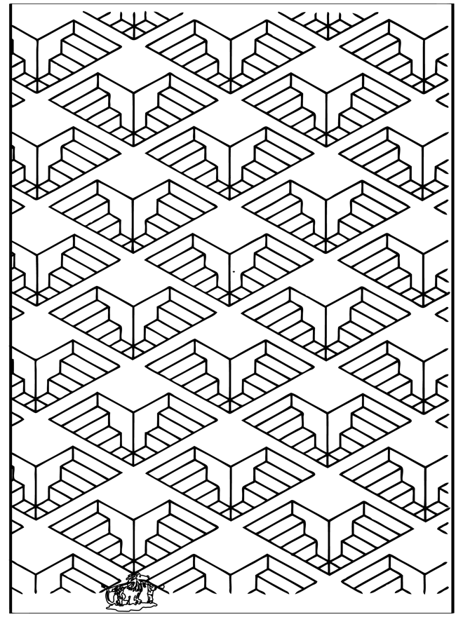 Geometrische Formen 11 - Kunst Ausmalbilder