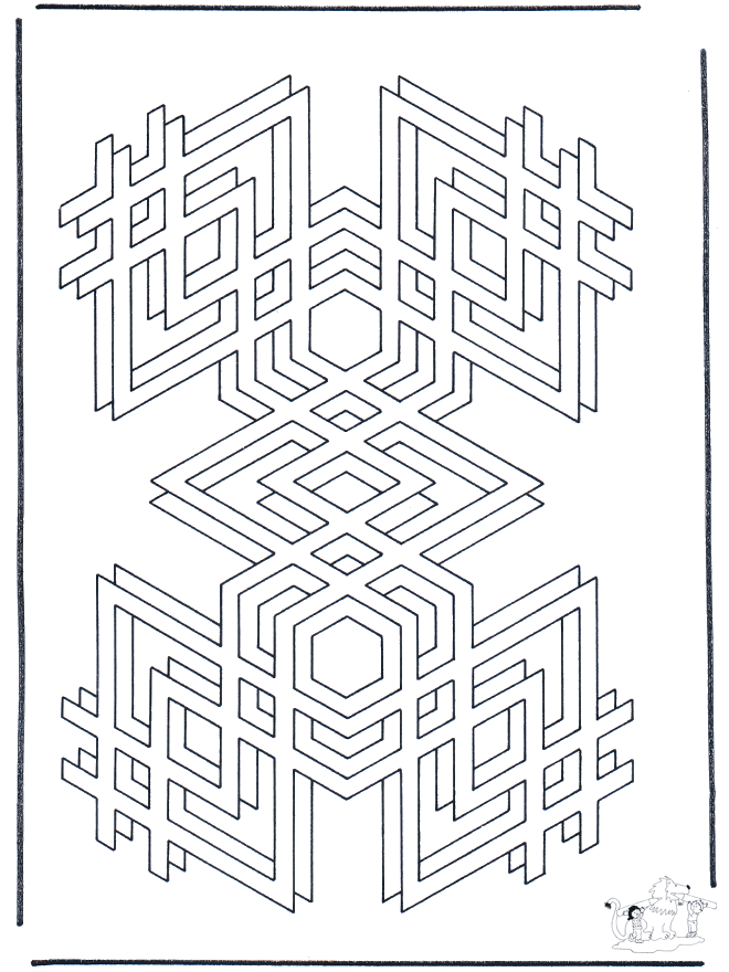 Geometrische Formen 2 - Kunst Ausmalbilder