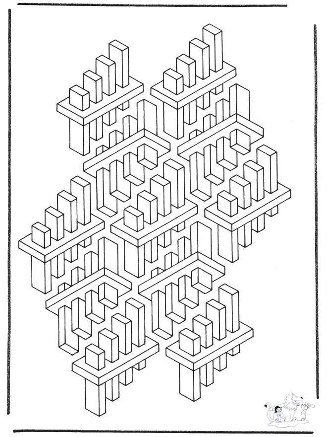 Geometrische Formen 3 - Kunst Ausmalbilder