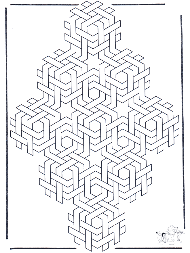 Geometrische Formen 4 - Kunst Ausmalbilder