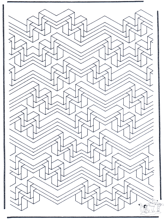 Geometrische Formen 6 - Kunst Ausmalbilder