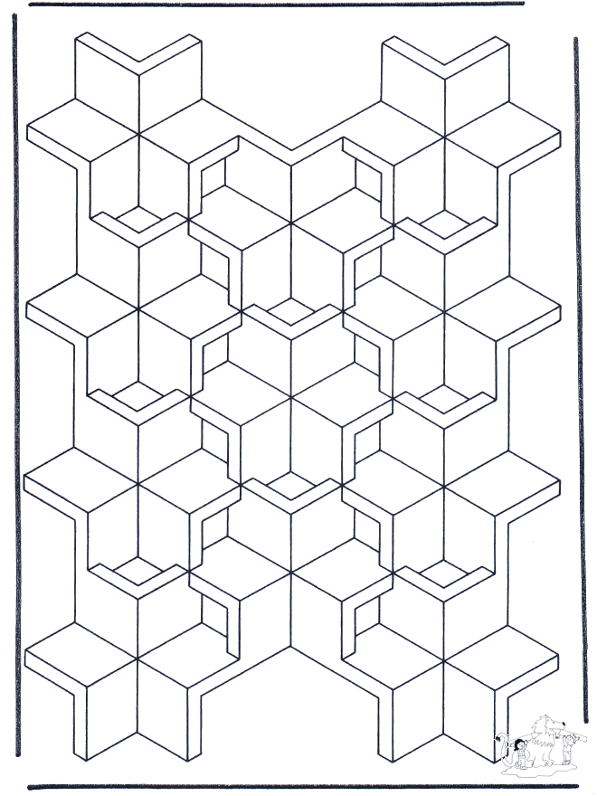 Geometrische Formen 7 Kunst Ausmalbilder