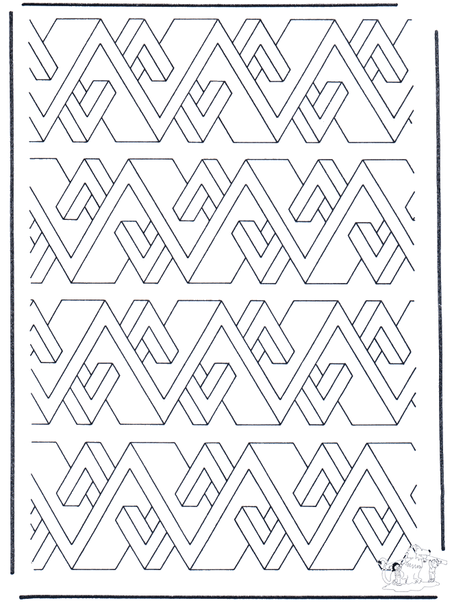 Geometrische Formen 8 - Kunst Ausmalbilder