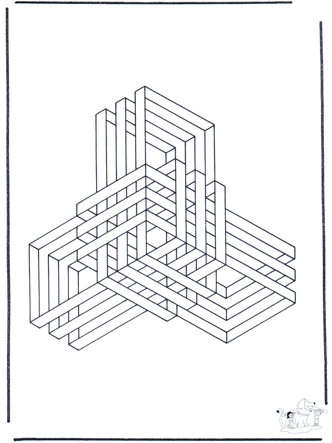 Geometrische Formen 9 - Kunst Ausmalbilder
