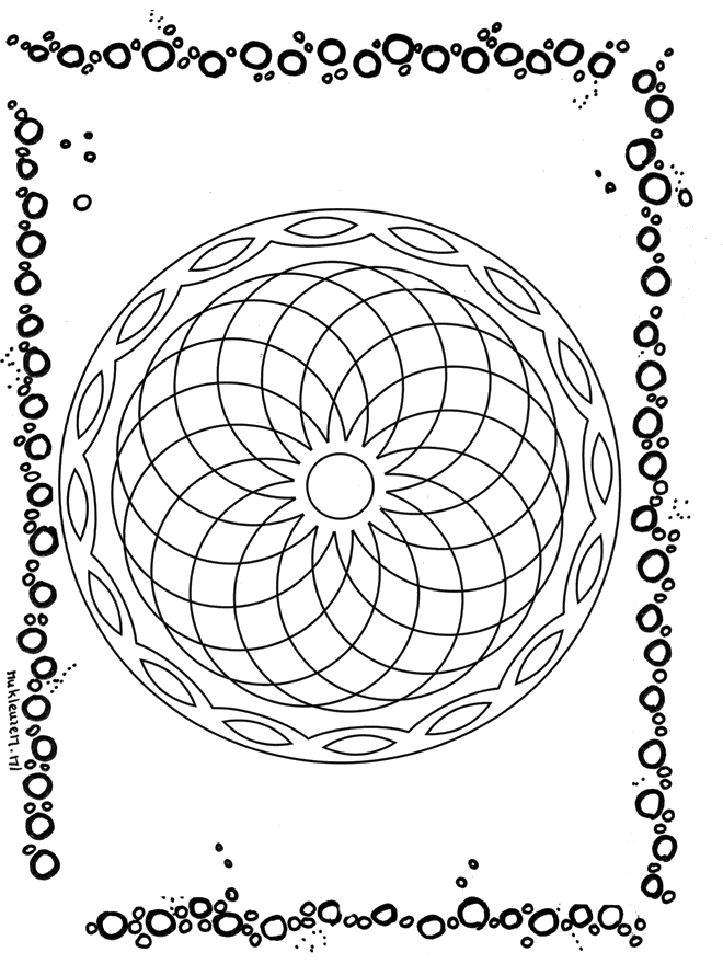 Geometrische Mandala 1 - Ausmalbilder Geomandalas