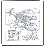 Ausmalbilder Tiere - Gepard