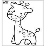 Ausmalbilder Tiere - Giraffe 3