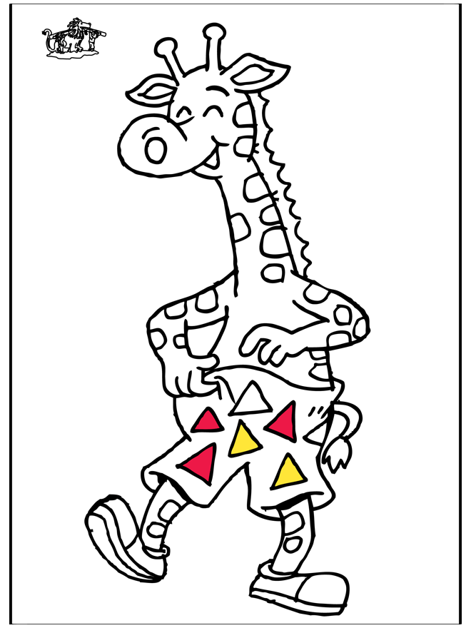 Giraffe 5 - Malvorlagen Zoo