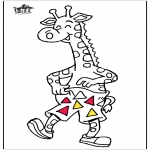 Ausmalbilder Tiere - Giraffe 5