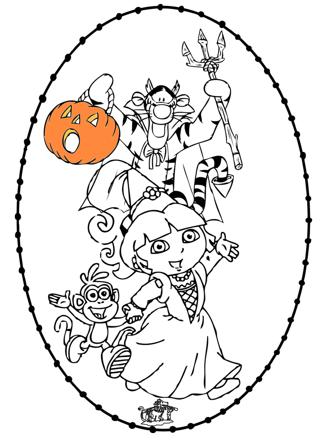 Halloween Stickkarte - Malvorlagen Geburt