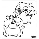 Ausmalbilder Tiere - Hamster 2