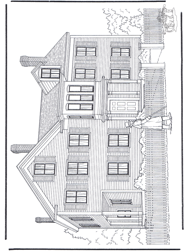 Haus 3 - Ausmalbilder Häuser