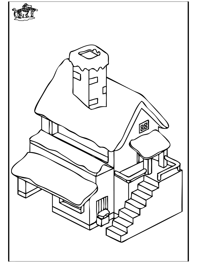 Haus 4 - Ausmalbilder Häuser