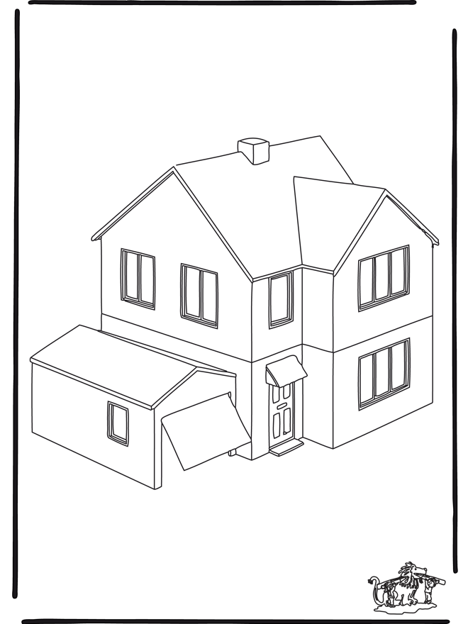 Haus malvorlag - Ausmalbilder Häuser