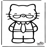 Ausmalbilder Comicfigure - Hello Kitty 24