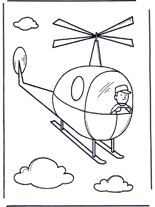 Hubschrauber 2 - Malvorlagen Flugzeuge