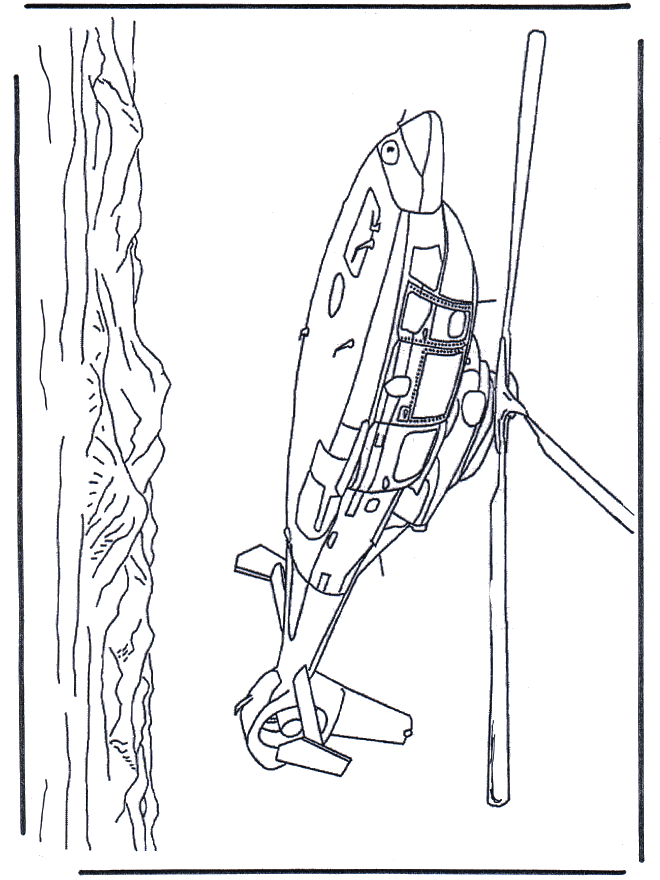 Hubschrauber übers Meer - Ausmalbilder Übriges