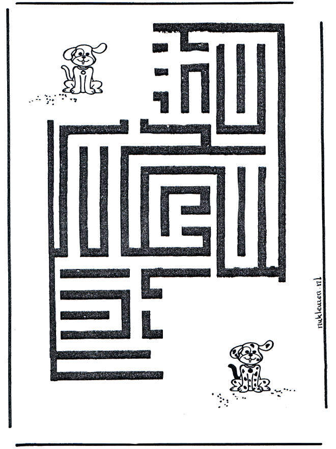 Hund Labyrinth - Basteln Labyrinth