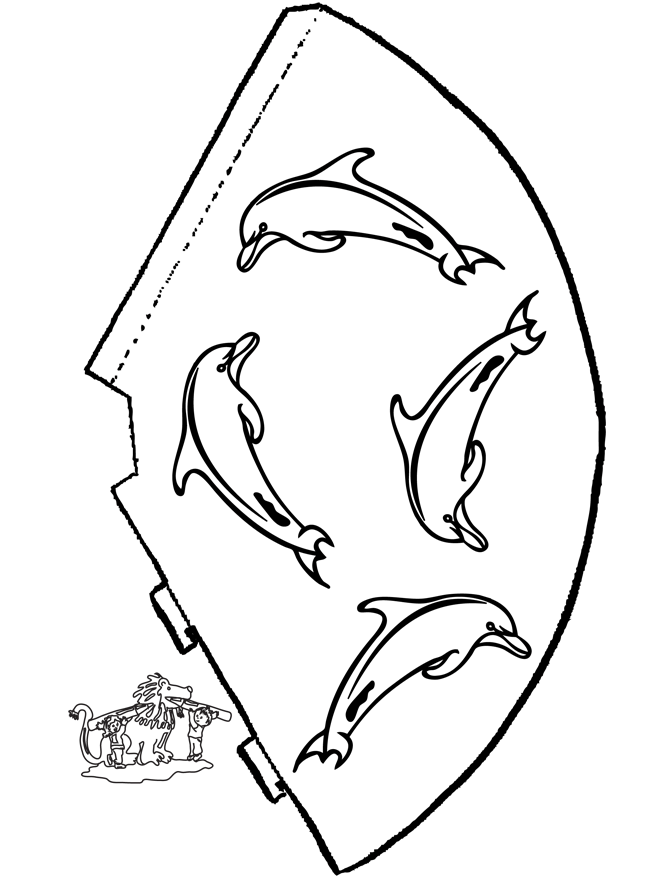 Hütchen Delfin - Basteln Hüte