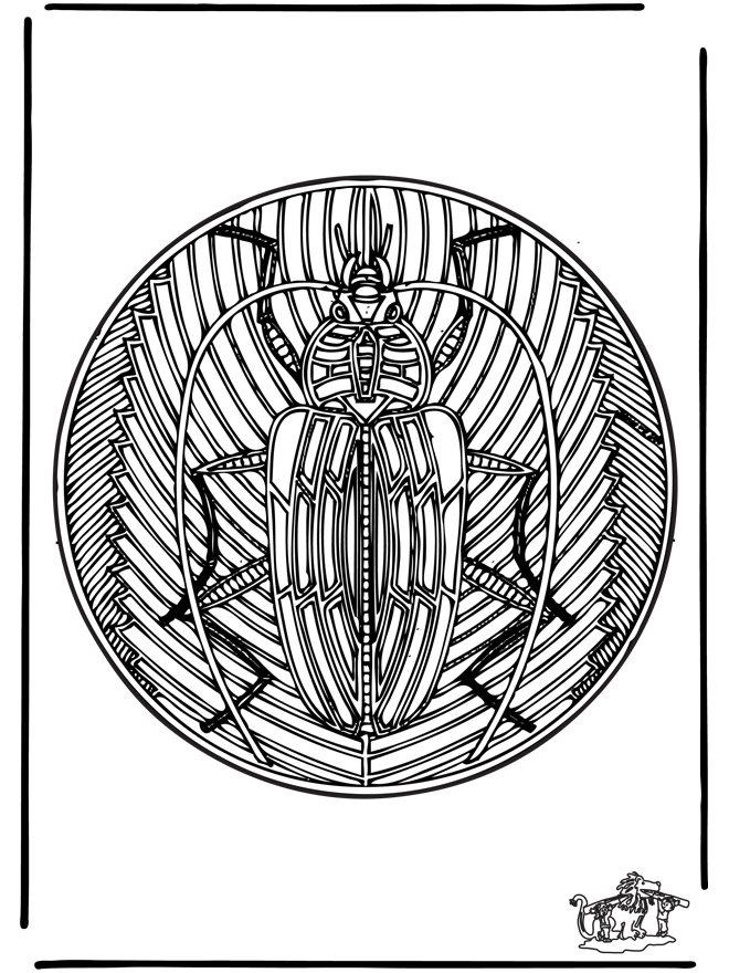 Insekt Mandala 2 - Malvorlagen tiermandalas