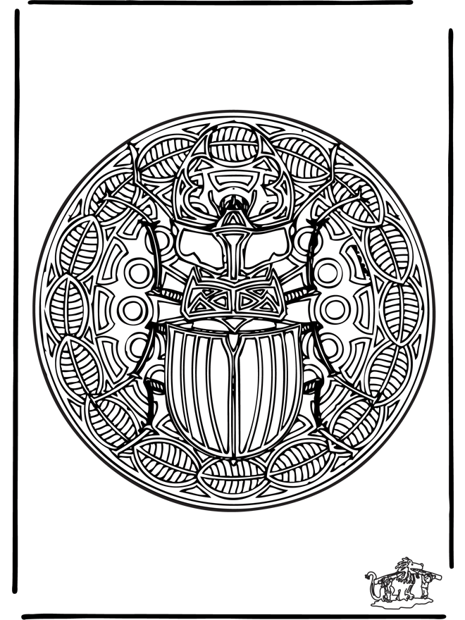 Insekt Mandala - Malvorlagen tiermandalas