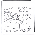 Bibel Ausmalbilder - Jesus am Wasser