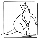 Ausmalbilder Tiere - Känguru 3