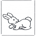 Ausmalbilder Tiere - Kaninchen 2