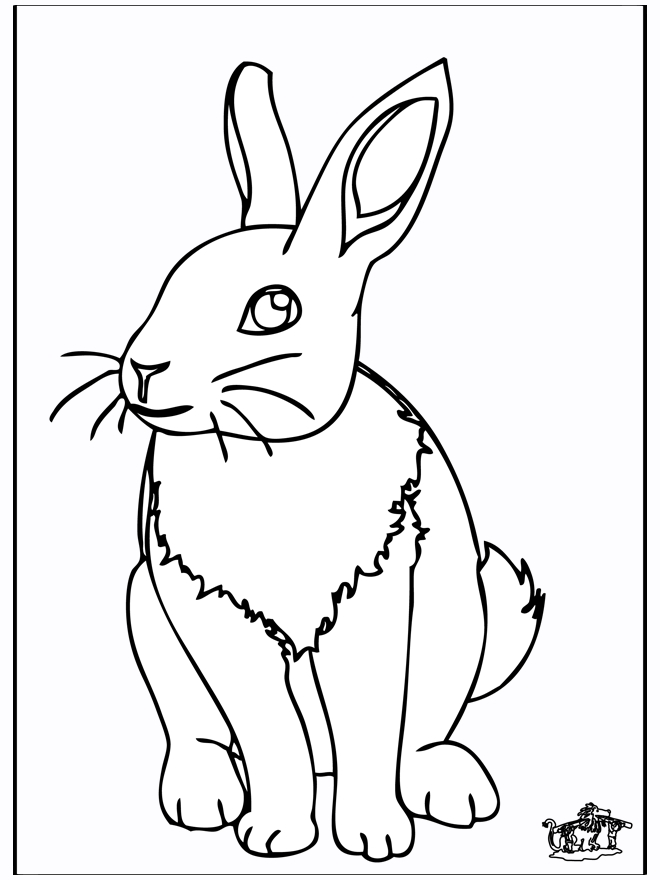 Kaninchen 4 - Malvorlagen Nagetiere