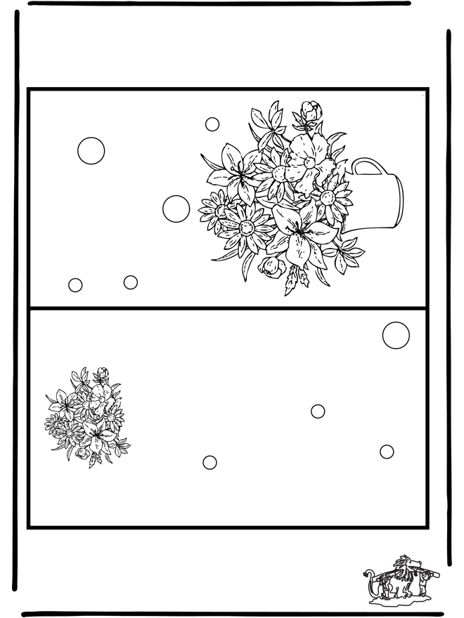 Karte Blumen - Basteln Karten