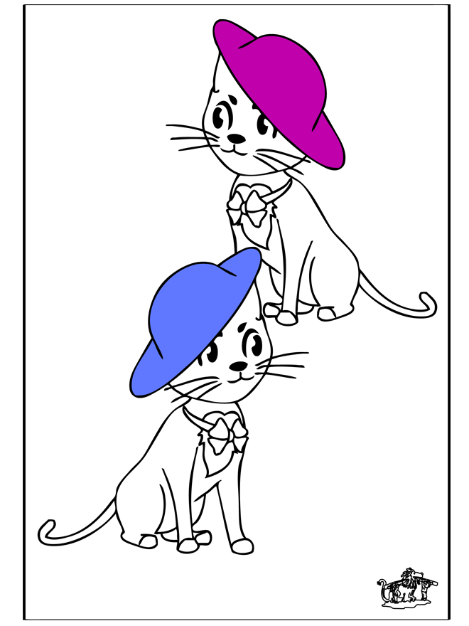 Katz 2 - Malvorlagen Katzenartigen