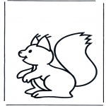 Ausmalbilder für Kinder - Kinder Eichhörnchen