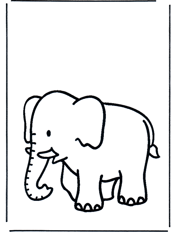 Kinder Elefant - Ausmalbilder tiere